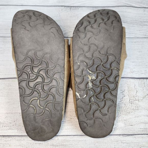 Birkenstock Arizona Oiled Leather Sandals Tobacco Brown US 6 EU 37 Distressed - Picture 7 of 13